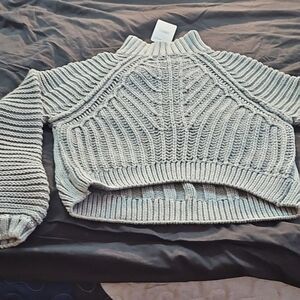 Free People Cream Cowl Neck Sweater